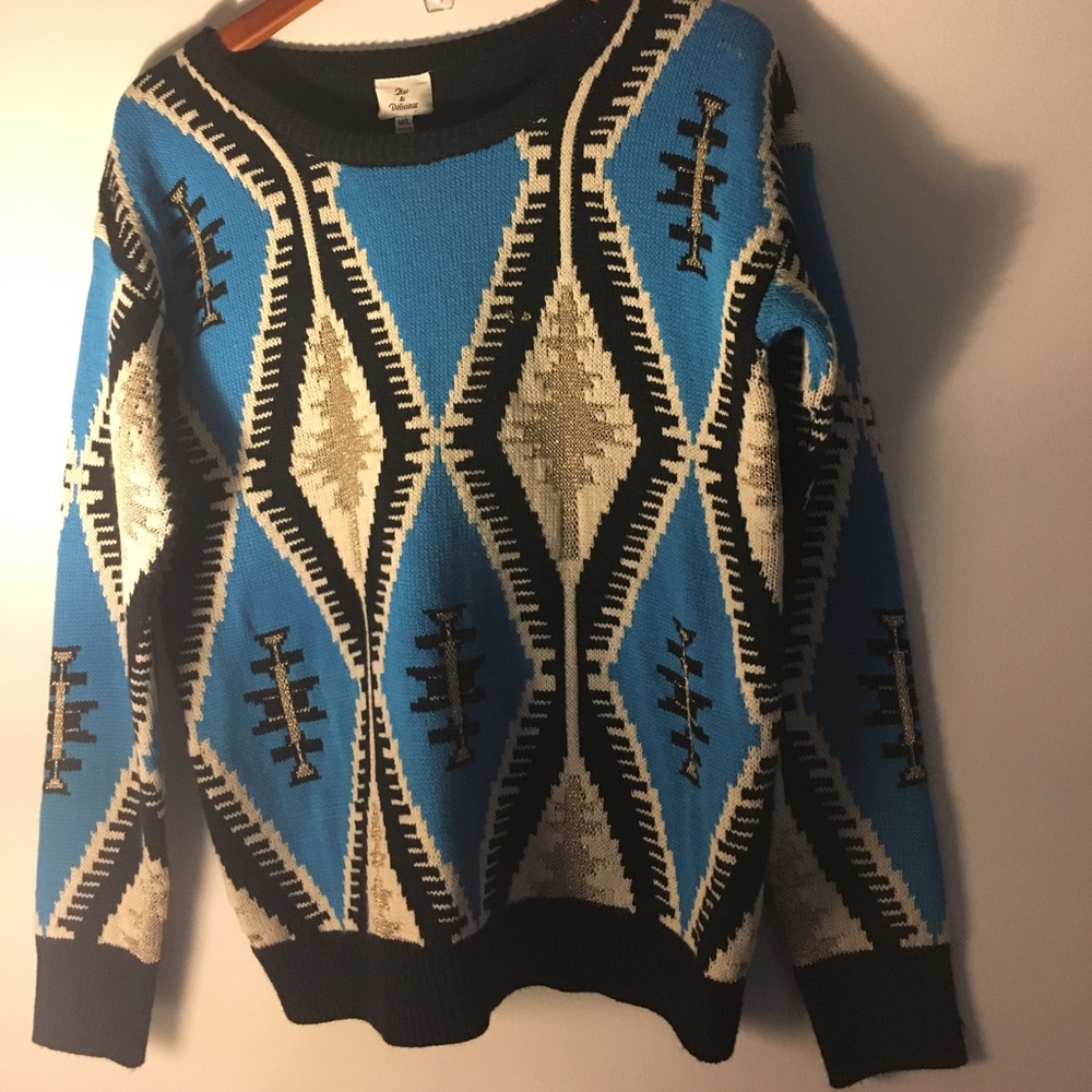 Patterned Hot & Delicious Nordic Print Sweater